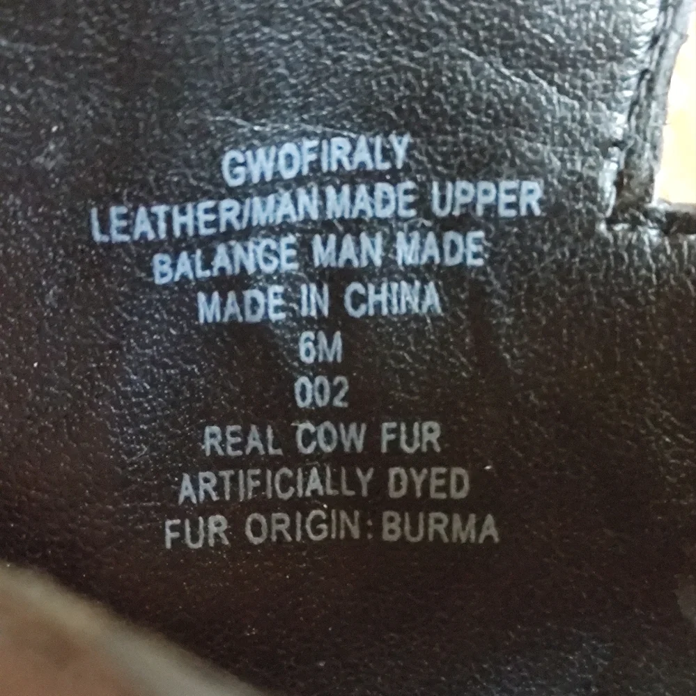 Guess Women's Cow Fur Leather Leopard Print Peep Toe Platform Heels
